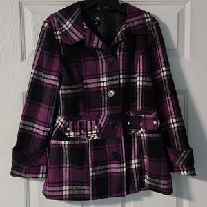 Amy Byer Girls Purple Peacoat